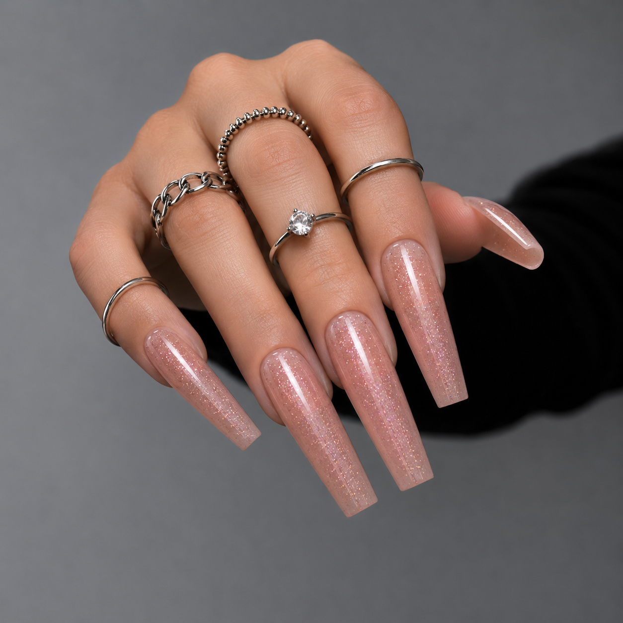 Budujący żel Glitter gel 5 (no hema/no tpo) - obrazek 4