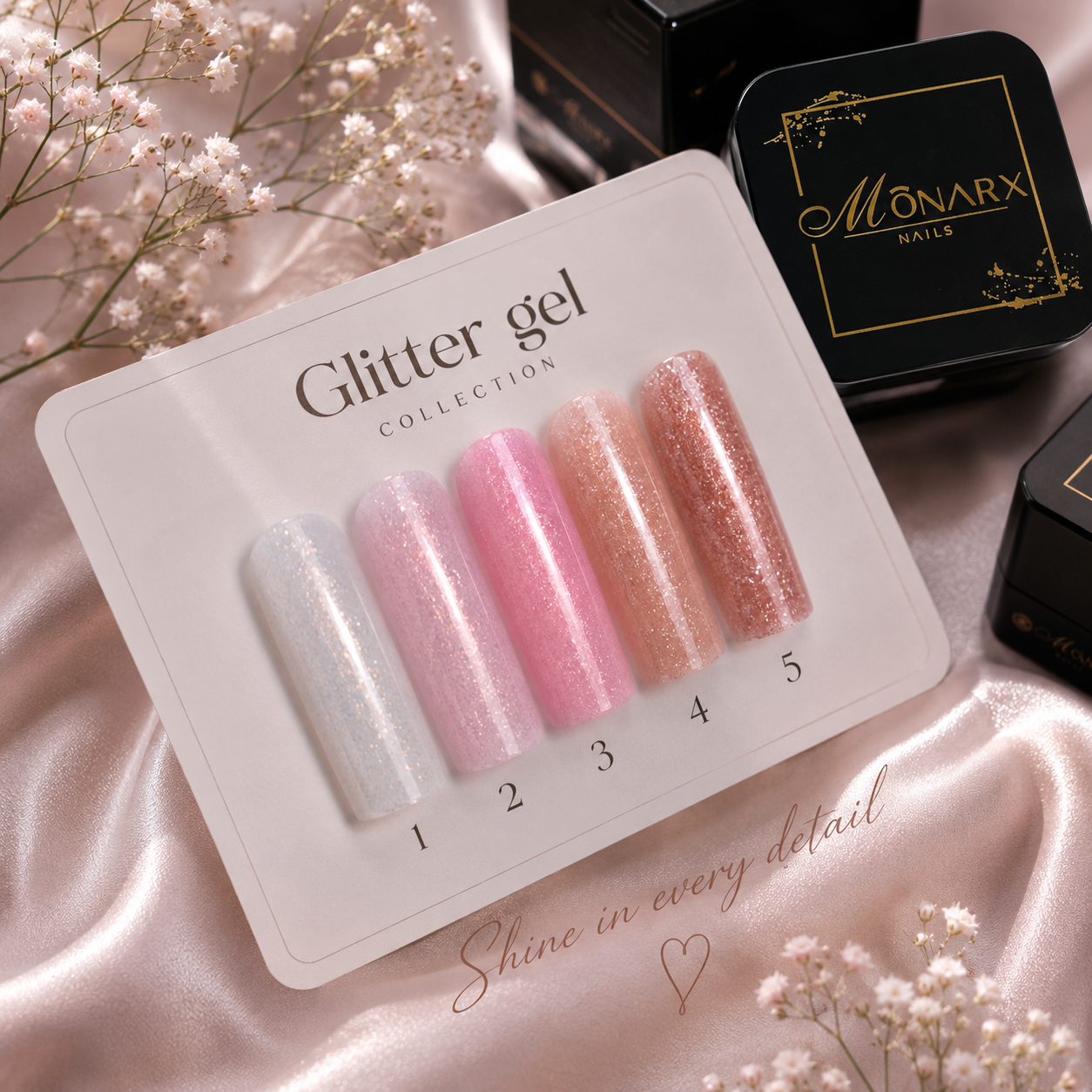 Budujący żel Glitter gel 4 (no hema/no tpo) - obrazek 2