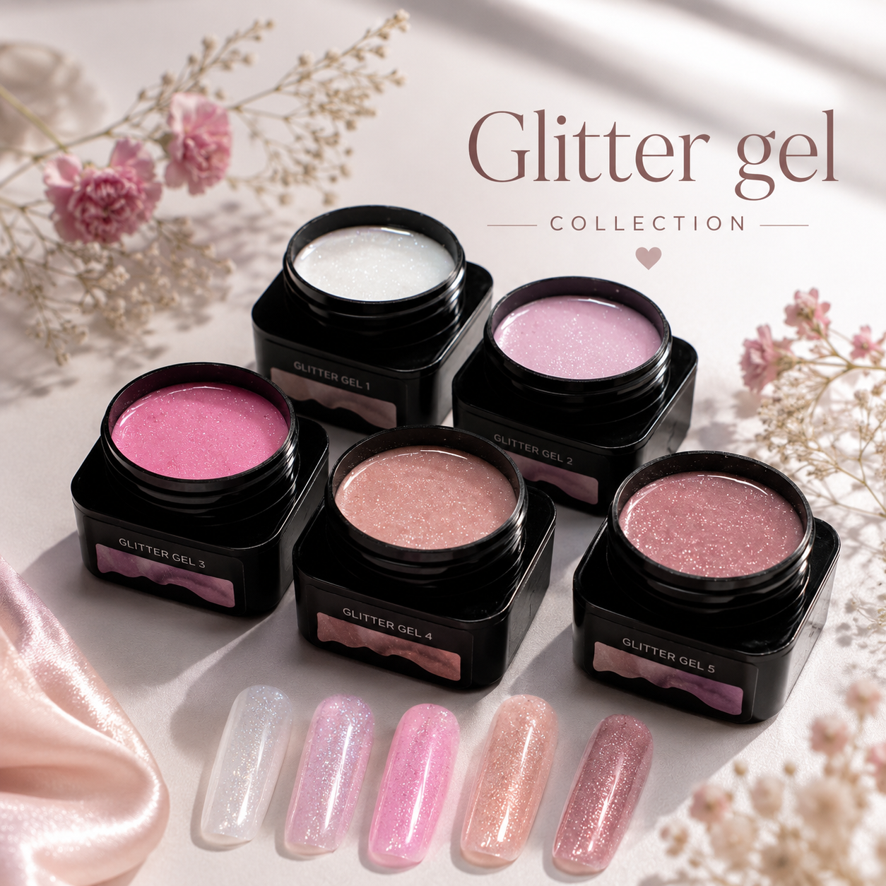 Budujący żel Glitter gel 4 (no hema/no tpo) - obrazek 5