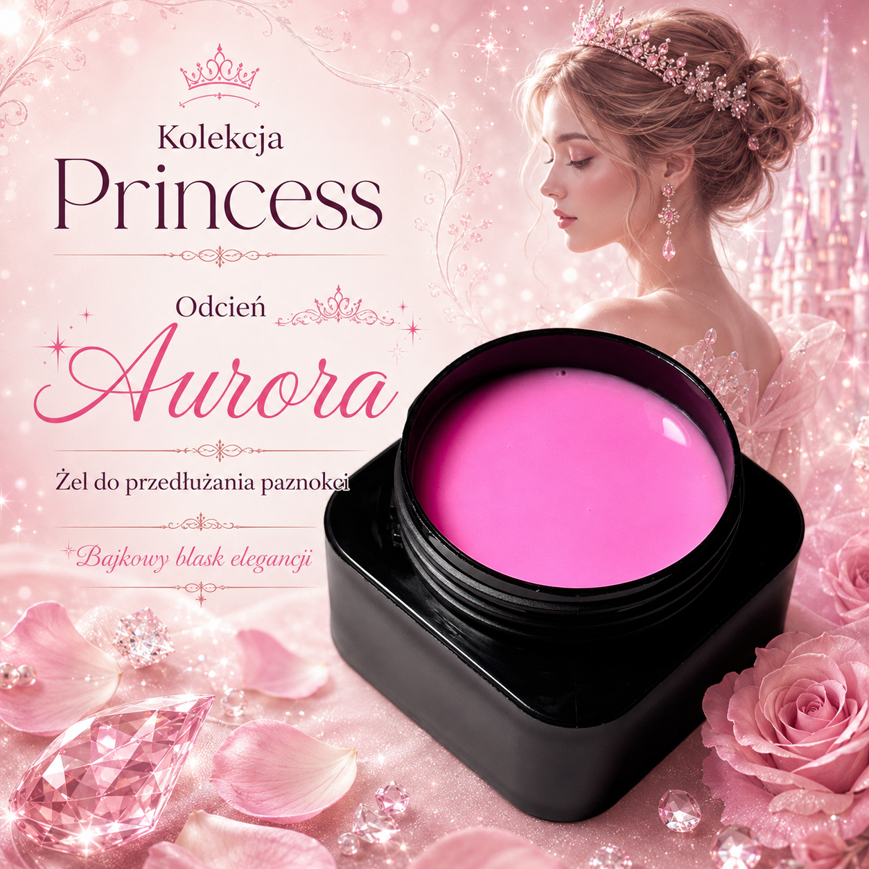 Kolorowy żel Aurora (różowy) (no hema/no tpo) - obrazek 3
