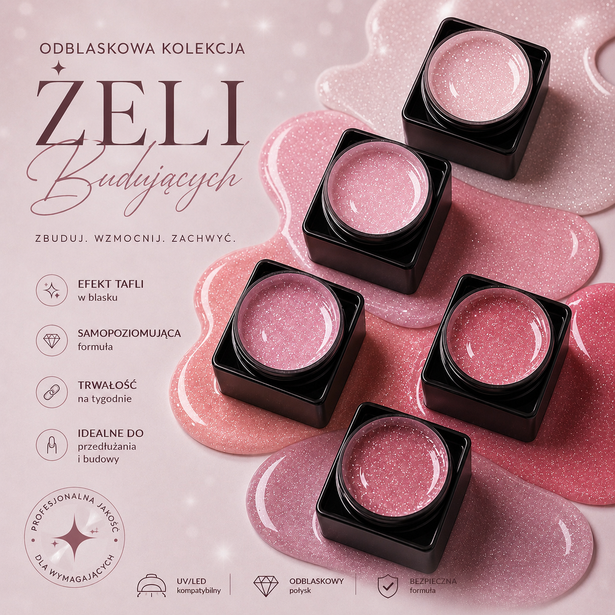 Zestaw żeli Reflective gel odbliaskowy ( 5 szt. ) - obrazek 3