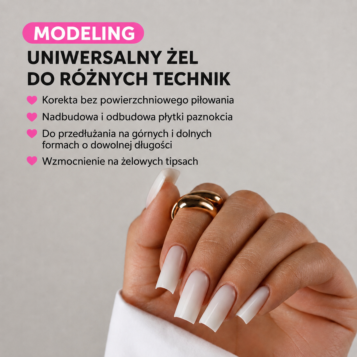 Budujący żel Modeling gel 1 (no hema/no tpo) - obrazek 7