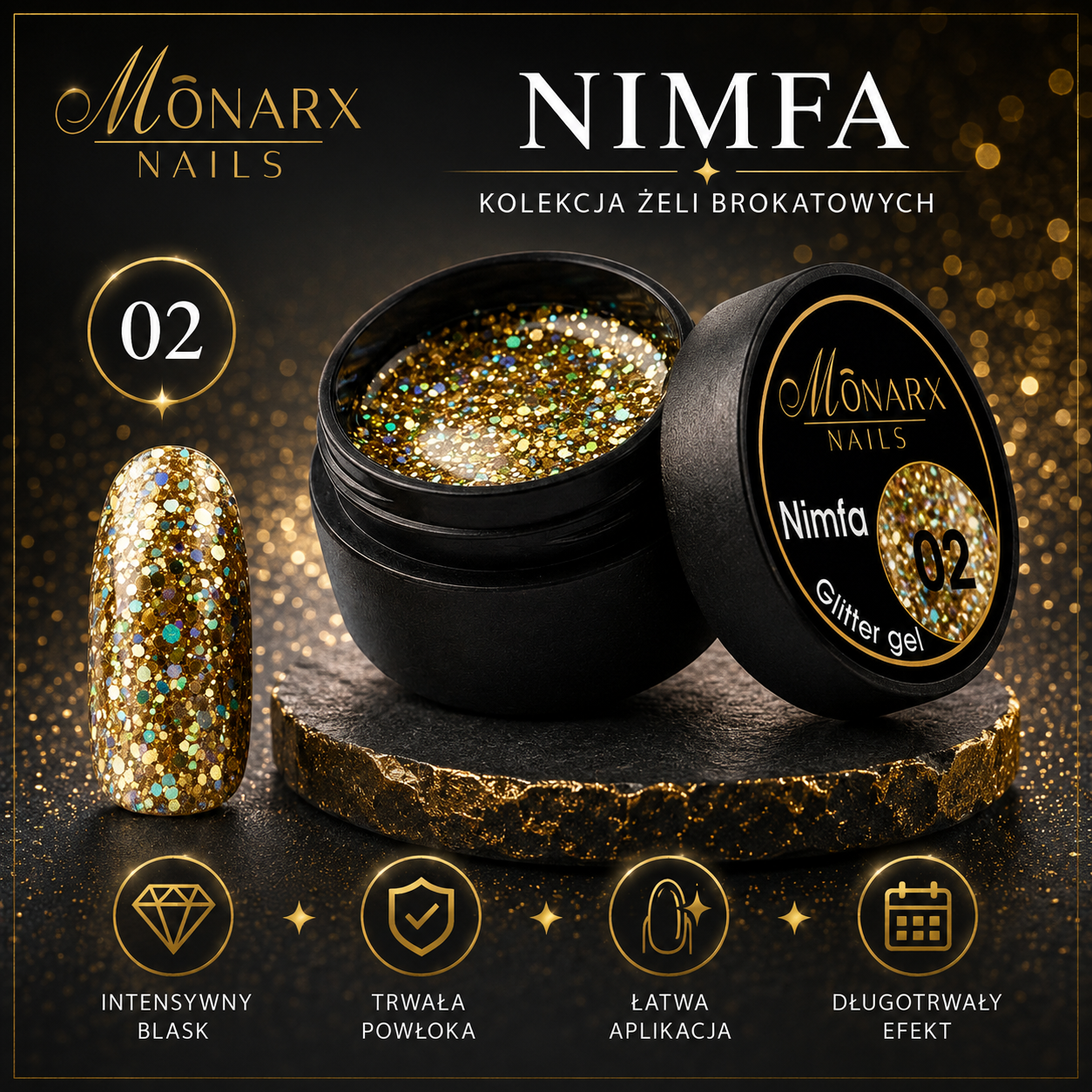 Zestaw Glitter Gel NIMFA ( 6 szt. ) - obrazek 4