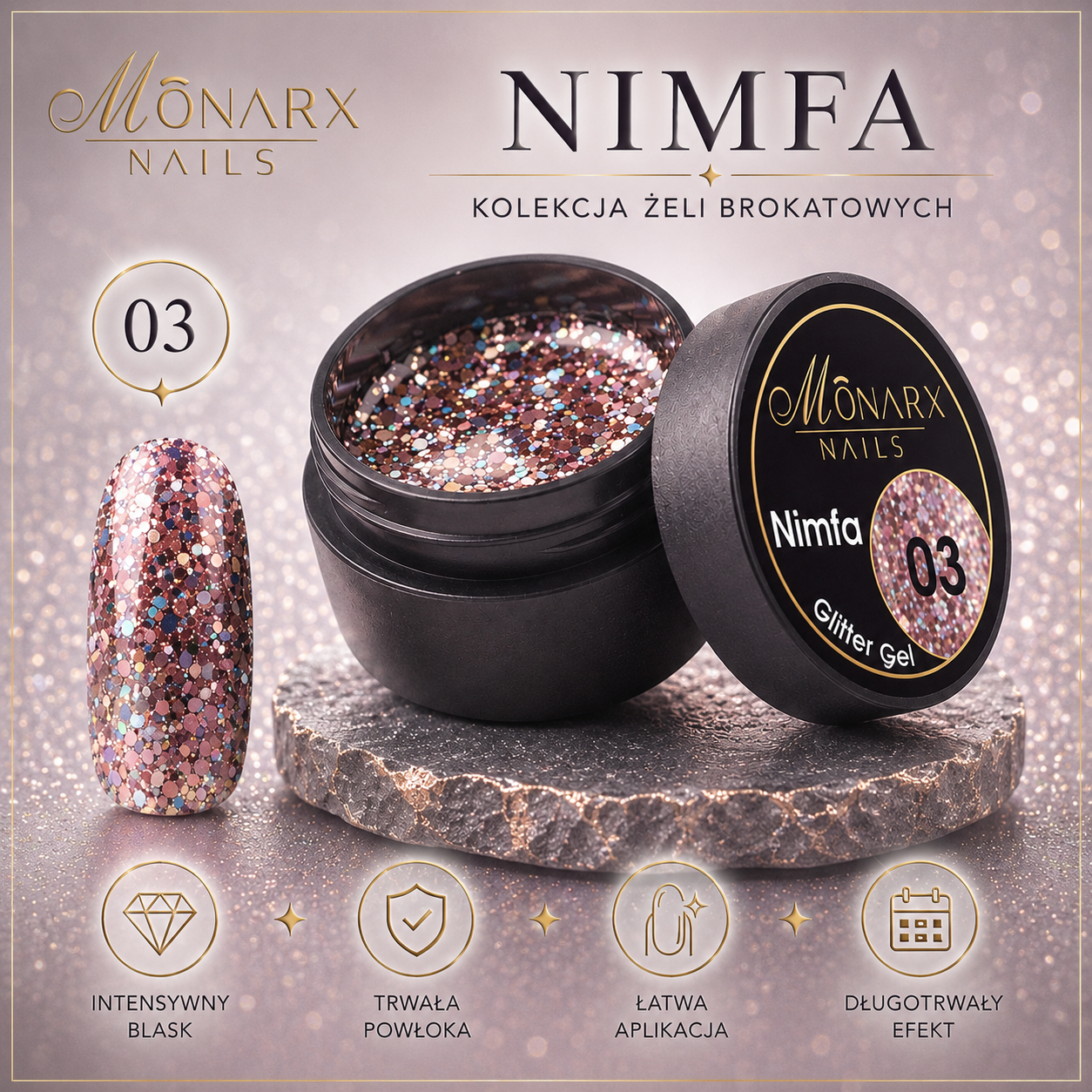 Zestaw Glitter Gel NIMFA ( 6 szt. ) - obrazek 5