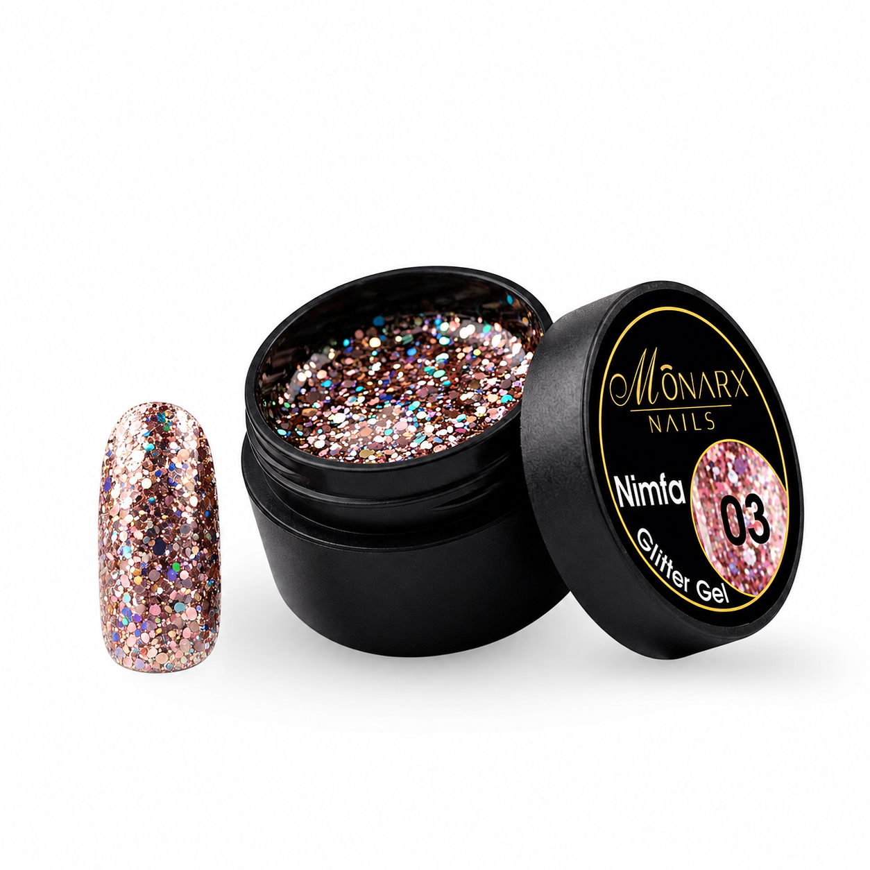 Glitter żel NIMFA 03