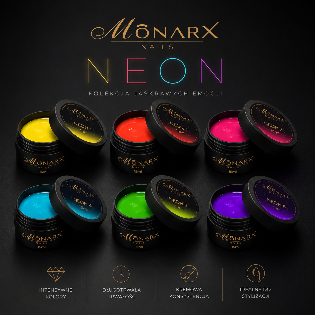 Zestaw żeli NEON Gel ( 6 szt. )