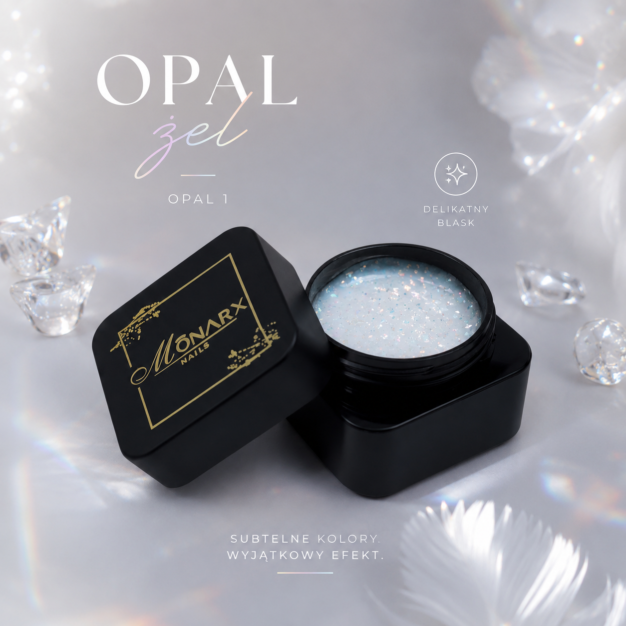 Budujący żel Opal gel 1 (no hema/no tpo) - obrazek 2