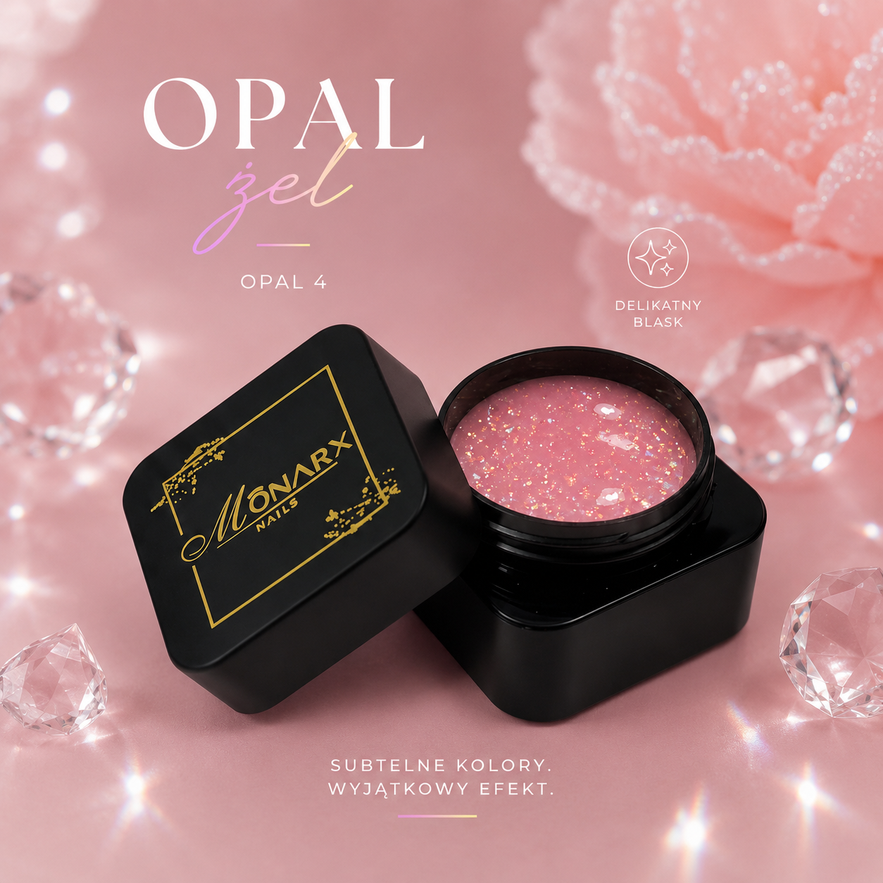 Budujący żel Opal gel 4 (no hema/no tpo) - obrazek 2