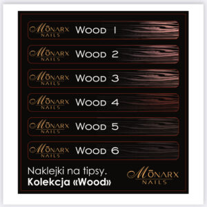 Naklejki na tipsy. Kolekcja WOOD