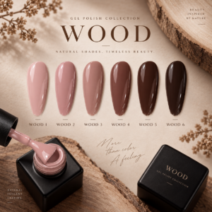 WOOD – pełna kolekcja 6 odcieni + GRATIS