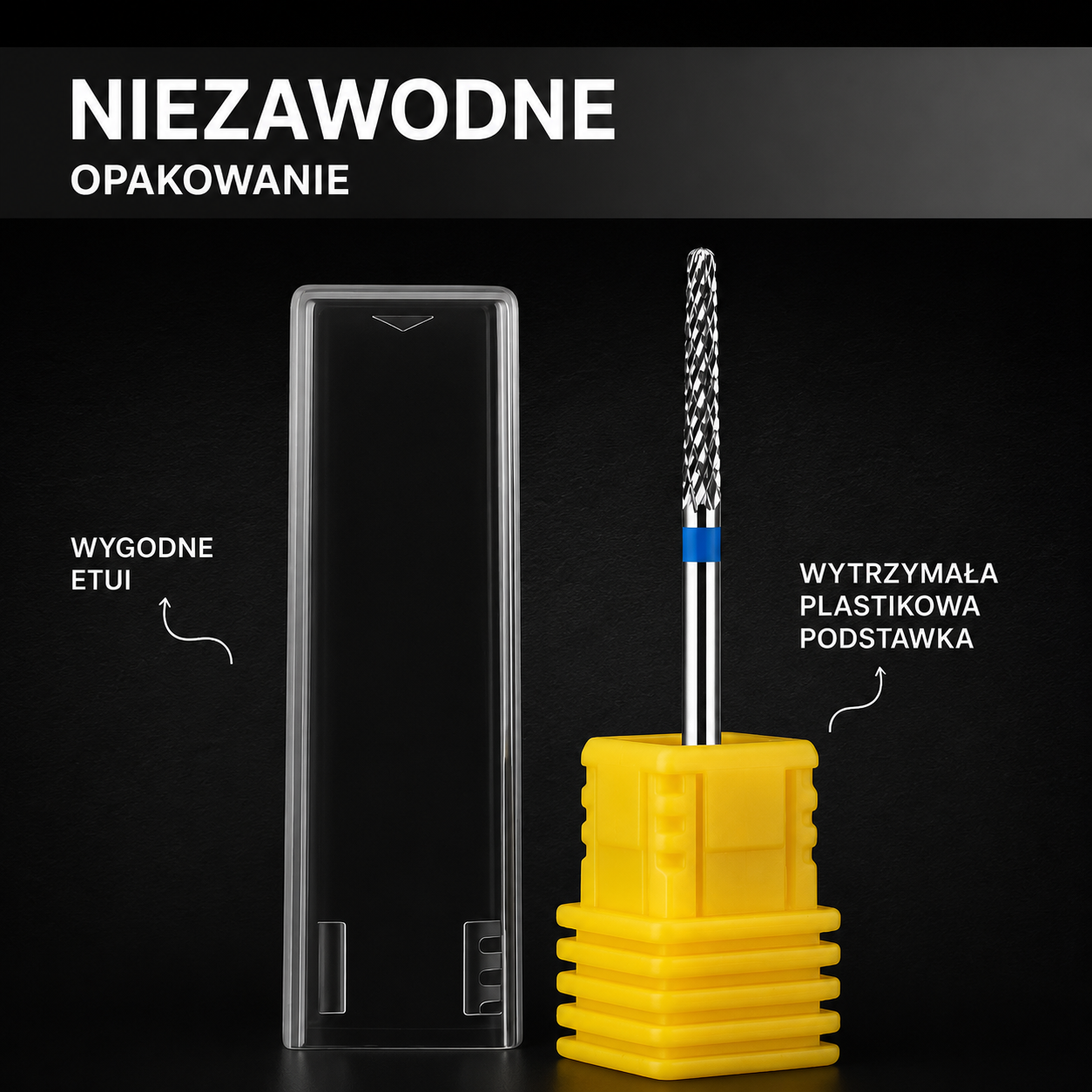 Frez z węglika spiekanego IGŁA - niebieski pasek M08 Monarx nails - obrazek 5