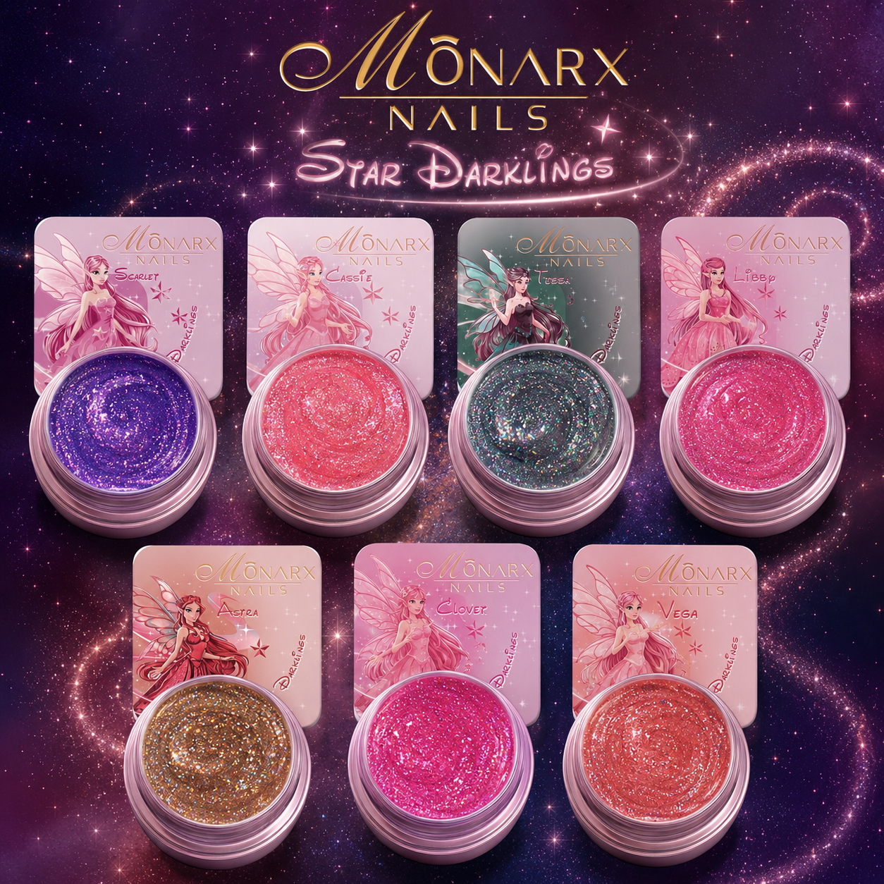 Zestaw żeli STAR DARKLINGS ( 7 szt. po 15 ml. )