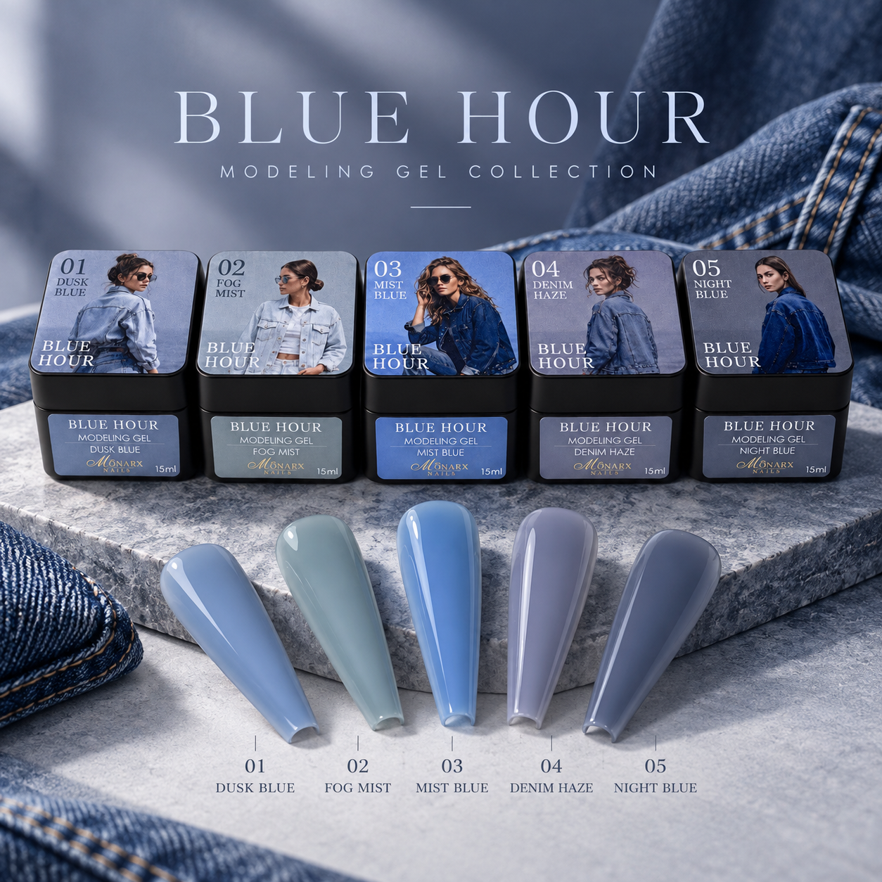 Budujący żel - Mist Blue 03 15 ml. - obrazek 2